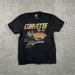 Corvette High Performance Mens M Black Graphic T Shirt Chevy GM
